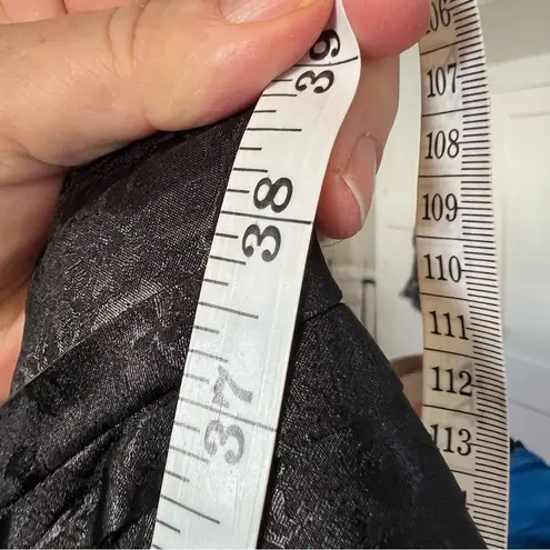 Hunter Bell New York 2 Black Ruched Jacquard Long Sleeve Cocktail Party Dress