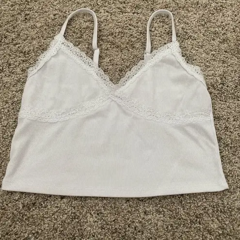 Full Tilt  size large white lace cami top #lace