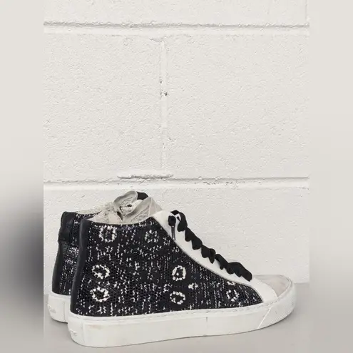 P448 new Star High Top Sneaker In Sting sz36 US 5.5-6 Floral Printed White Black