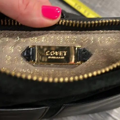 Stella & Dot COVET Highline leather suede mini crossbody purse black EUC ($159)