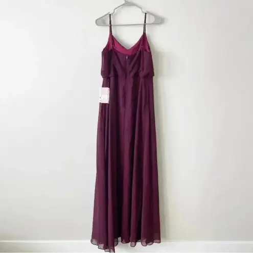 Birdy Grey  Gwennie Bridesmaid Dress in Chiffon Cabernet Size Large NWT
