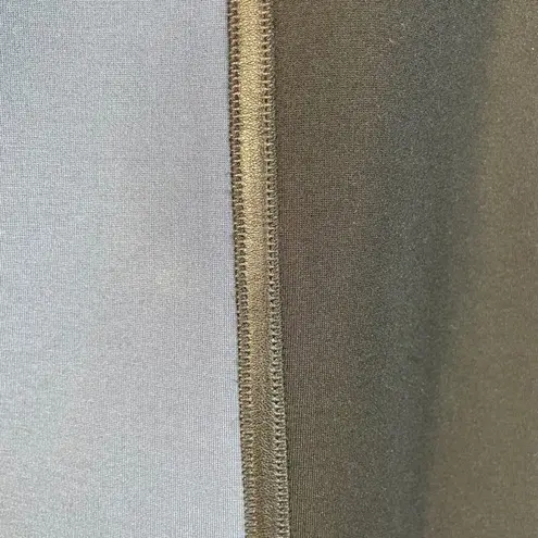 Carlisle New York Pencil Skirt 6 Leather Trim Colorblock Blue/Black 22" Length