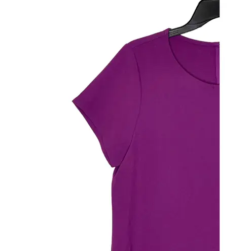 Chelsea28 Women's Shift Dress Stretch Crepe Short Sleeve Purple Medium NWT