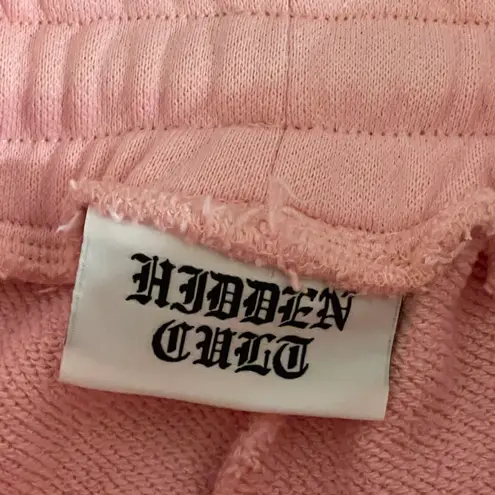 Hidden Cult Lace Up Wynn Sweat Pants Bubblegum Pink Size X Small