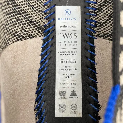 Rothy's Black Zebra Neutral Animal Print Casual Shoes EDS Spoonie Rothy’s The Flat 6.5