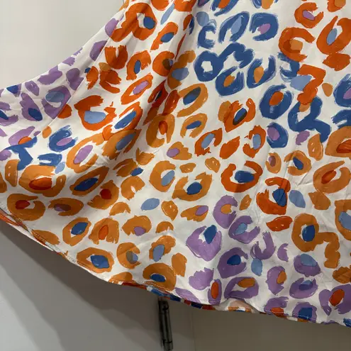 Farm Rio Anthropologie Vibrance Maxi Skirt Multicolor Pastel Leopard Boho Tassel