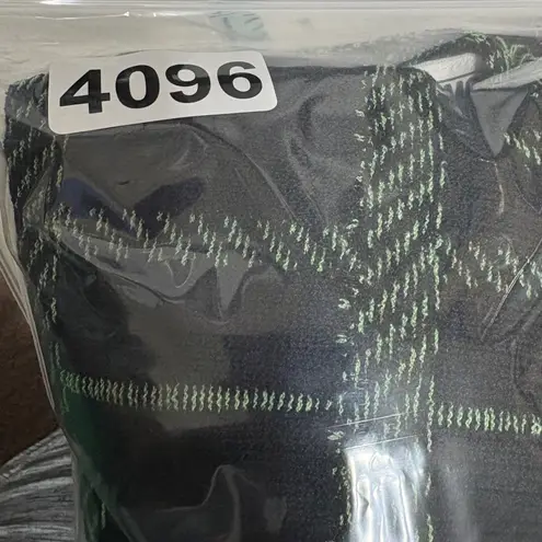 VTG San Remo Womens Knit Jacket XL Black Green Fringe Geometric Boho Cottagecore