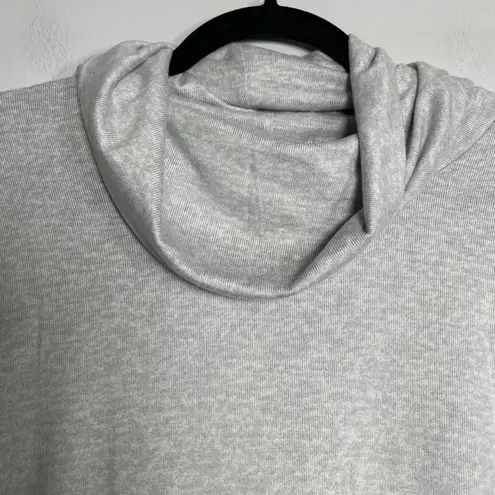 SOFTIES Cowl Neck Dream Short Sleeve Top XS Heather Grey NEW Lounge Comfort Gray