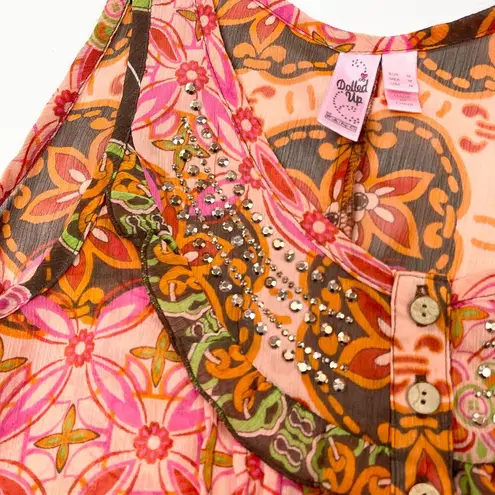 Dolled Up Y2K by Fang Sheer Tank Women Medium Fairycore Bohemian Feminine Dainty