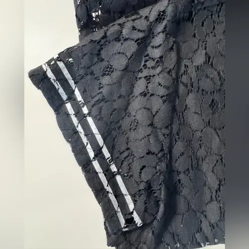 Edward Achour Paris “Comme Des Bonbons” Black & White Embroidered Lace Tee Eu 40 Size M