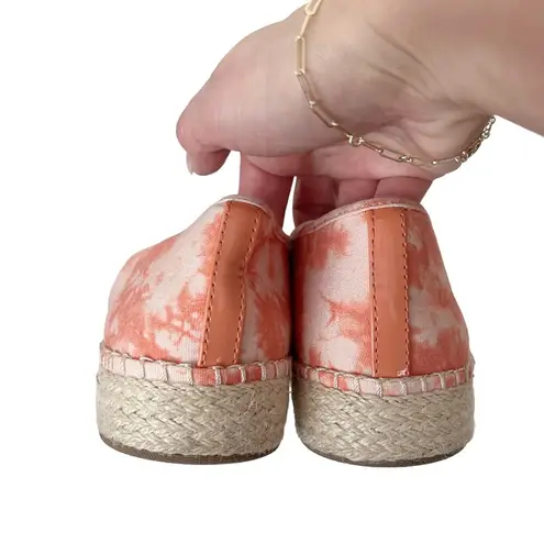 Dr. Scholls Far Out Orange Tie Dye Espadrille Slip On Shoes Sz 9