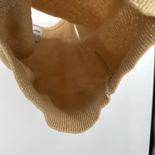 Knights Ltd Vintage Gold Shimmer Sweater Tank Top Cotton Blend Party Small