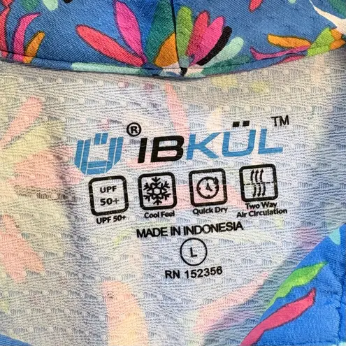 IBKUL Estela Zip Mock Neck Sleeveless – Multi Floral Golf/Tennis Dress Sz L 🧡 Blue Size L