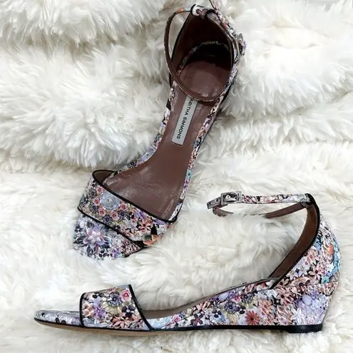 Tabitha Simmons Juniper Floral wedge sandals Size 6