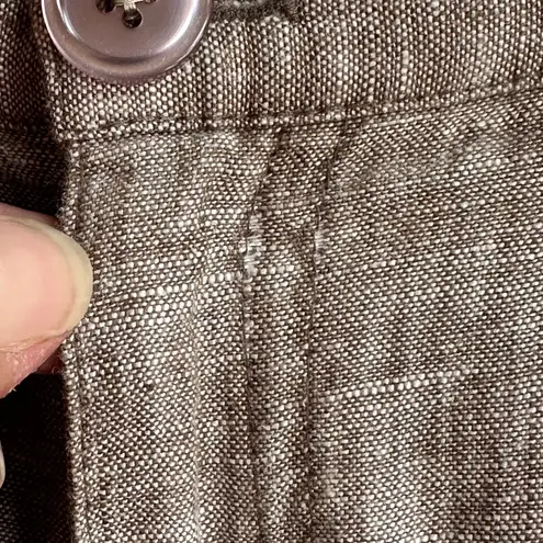 Chico's Chico’s Heather Brown 100% Linen Slacks Sz 12