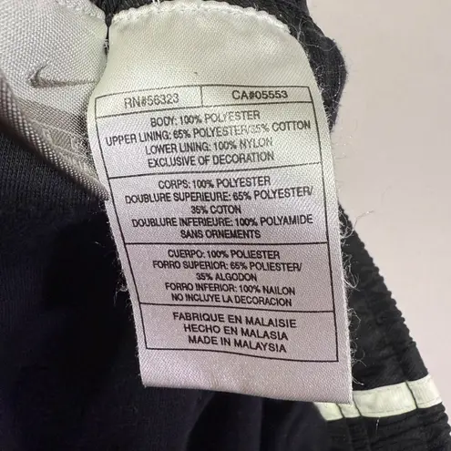 Nike  Womens Track Pants Black White Stripe Athletic‎ Training Workout Casual Lrg