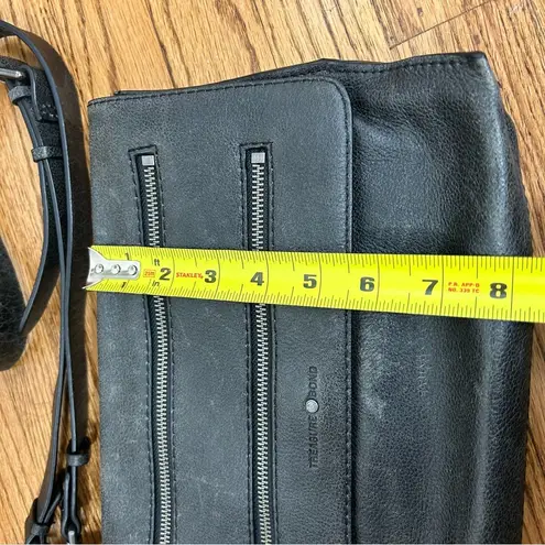 Treasure & Bond Gunmetal Distressed Leather Crossbody Bag