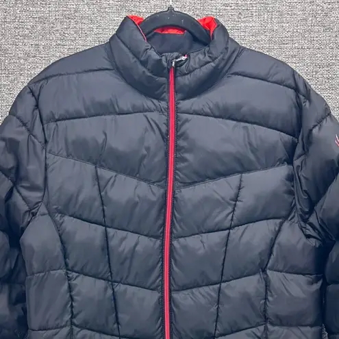 Spyder Womens Puffer Jacket Size M Ski Performance Packable Black Winter Comfy