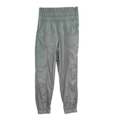 Free People  Movement‎ Way Home Joggers Pants Nylon Windbreaker Gray Size Small