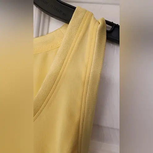 Equipment Silk Tank Neon Yellow Solei Women's Sleeveless Top Size Small