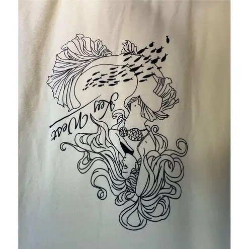 Luxe Butter Yellow Key West Mermaid Graphic Short Sleeve T-Shirt