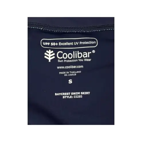 Coolibar Baycrest Swim Skirt Size Small Floral Blue UPF 50 Cruise Vacation Pool