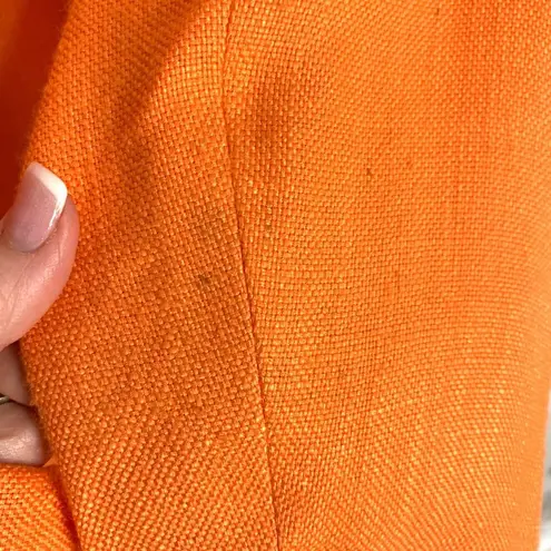 Susan Bristol Vintage Y2K Peach Woven Skirt Suit By Size 10 Blazer 14 Skirt 90s