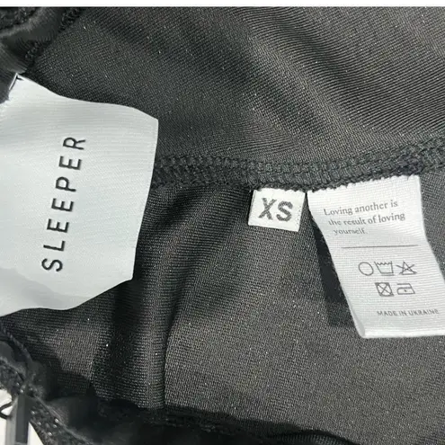 Sleeper Black Sparkle Glitter High Waist Stretchy Wide Flare Pants sz XS NEW Tag