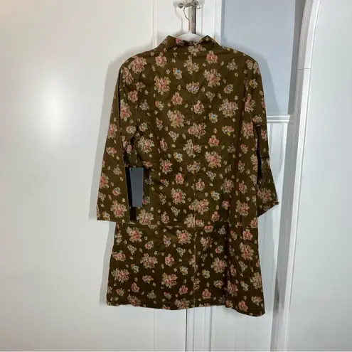 Tuckernuck Hazel Bouquet Corduroy Clifton Dress size small brown floral nwt