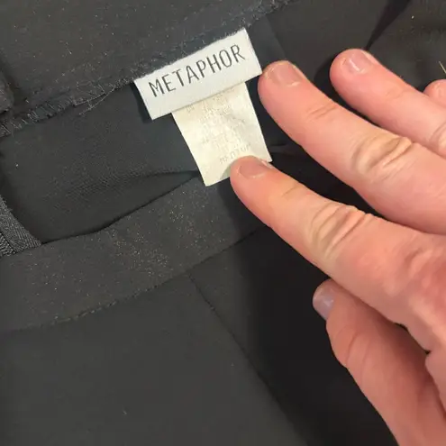 Metaphor Black Layered Chiffon Overlay Pants