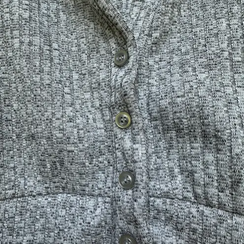 Bershka Gray Cropped Cardigan Sweater Size L