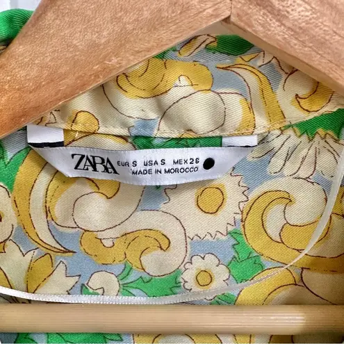 ZARA  Satin Effect Long Sleeve Wrap Dress