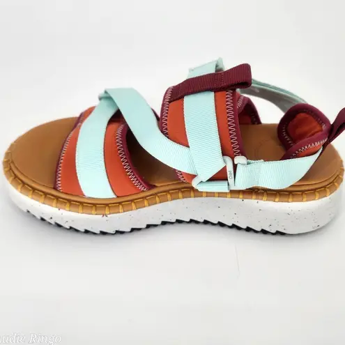 Chloé Lilli Multi-Strap Platform Sandals Orange/Teal EU 38 (US 7.5–8)