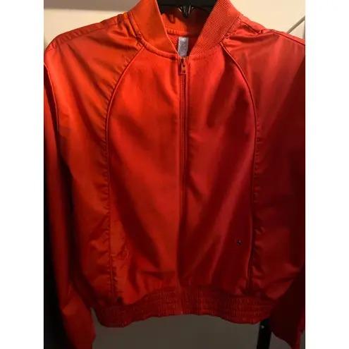 Athleta  zion microfleecw full zip torch red size XS