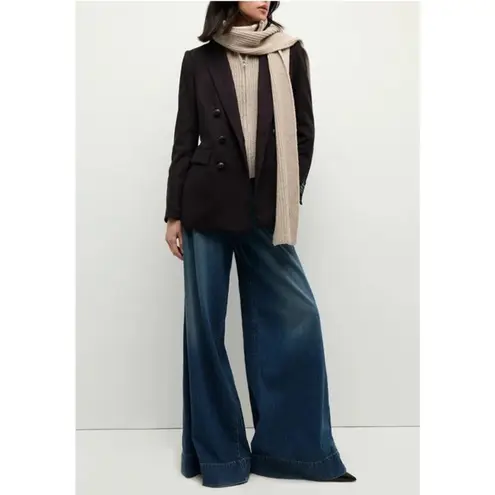 Veronica Beard Dickey tan Brown NWT NASSAU OATMEAL Wool Scarf sweater Vest