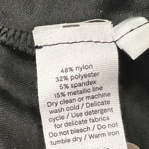 Sleeper Black Sparkle Glitter High Waist Stretchy Wide Flare Pants sz XS NEW Tag