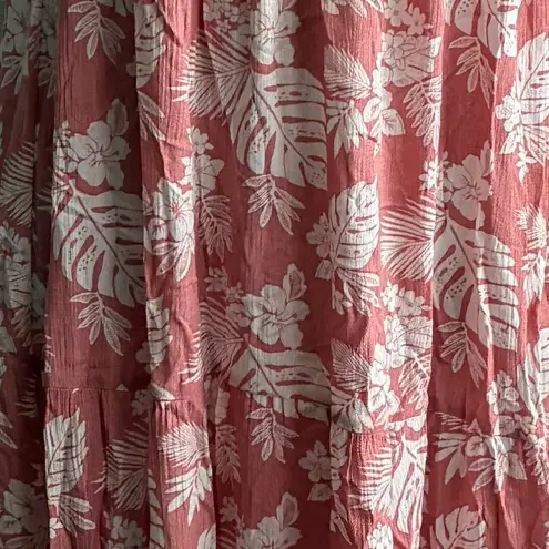 Paper Moon Floral Pink Sleeveless Mid Dress M Orange Size M