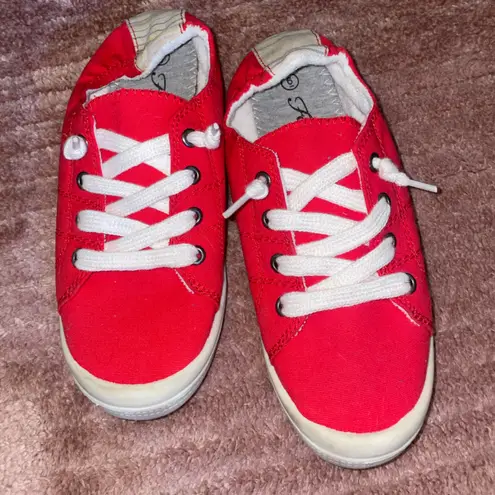 Stylish Red Women's Sneakers Size 6
