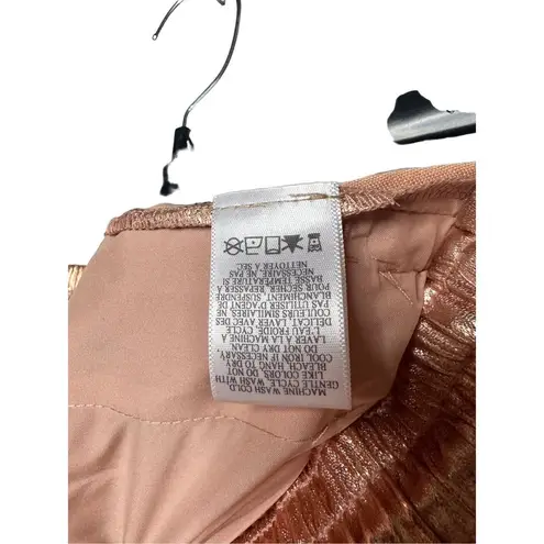 ALC Frank A.L.C. Ryder Metallic Gold 100% Linen Short Drawstring Sz Small Women's