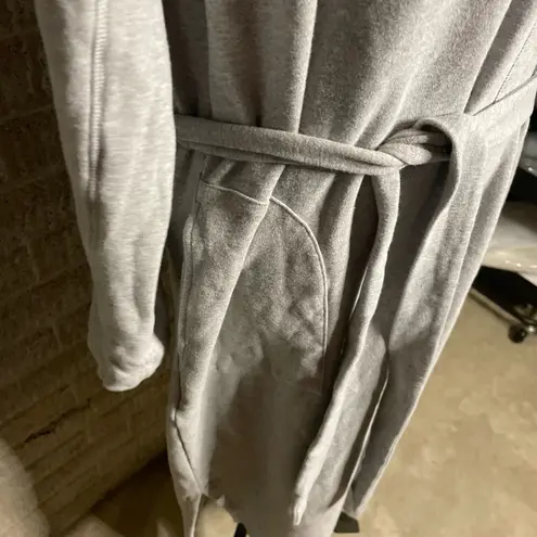 Pure Jill Gray Midi Length Belted Waist Casual Sweater Dress Size Medium Gray