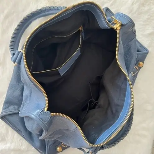 Balenciaga  Giant 21 Gold Hardware Work Bag in Blue