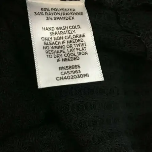 Caslon Black Cozy V-Neck Waffle Knit Tee