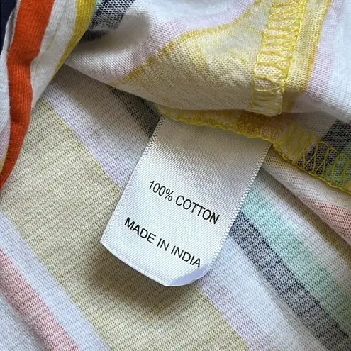 Ginger Yellow Striped Front Knot Top Size Medium