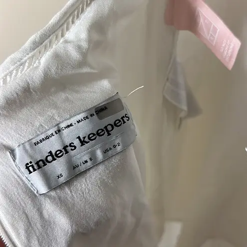 Finders Keepers RTR Sundays Dress White Embroidered Eyelet Cotton US XS