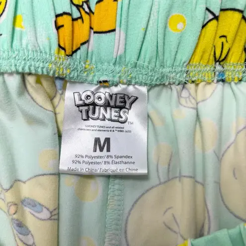 Looney Tunes Tweety Bird Green & Yellow Pajama Pants Size M Size M