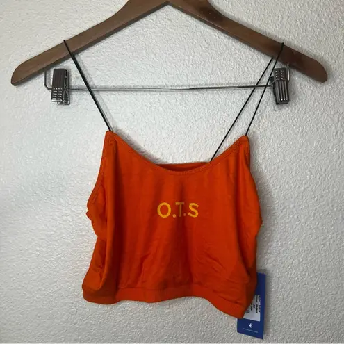 One Teaspoon  Sport OTS string crop tank top in orange NEW LARGE