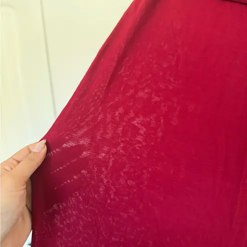 LPA NWT Marren Maxi Off-Shoulder Long Sleeve Red Dress