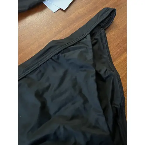 ANDIE NWT Swim Black Newport Bandeau Top Caicos Bottom Bikini Set XL