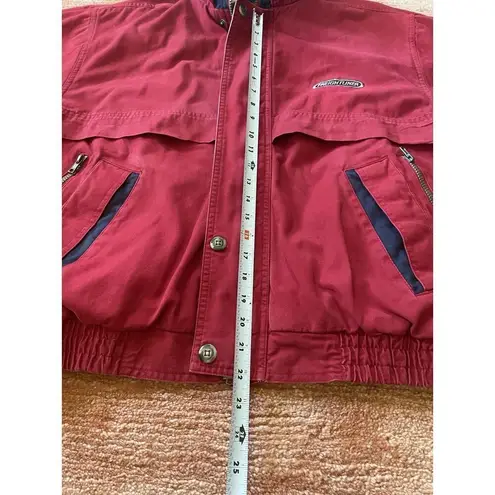Vintage Destinations “Freightliner Jacket Bomber Men's Size L Red/ Beige Zip Red Size L