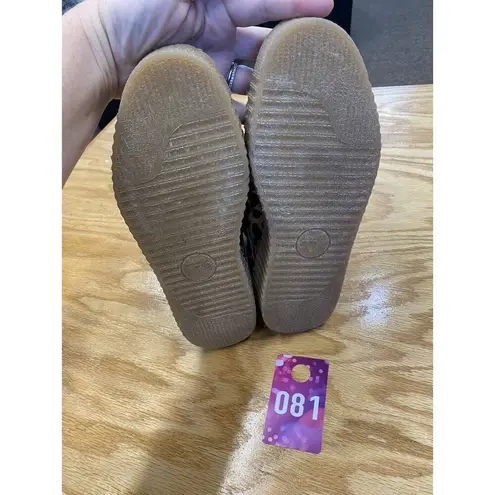 Shoe The Bear Agda Women's 38 Chestnut Leopard Pony Suede Ankle Hiking Boot Size 7